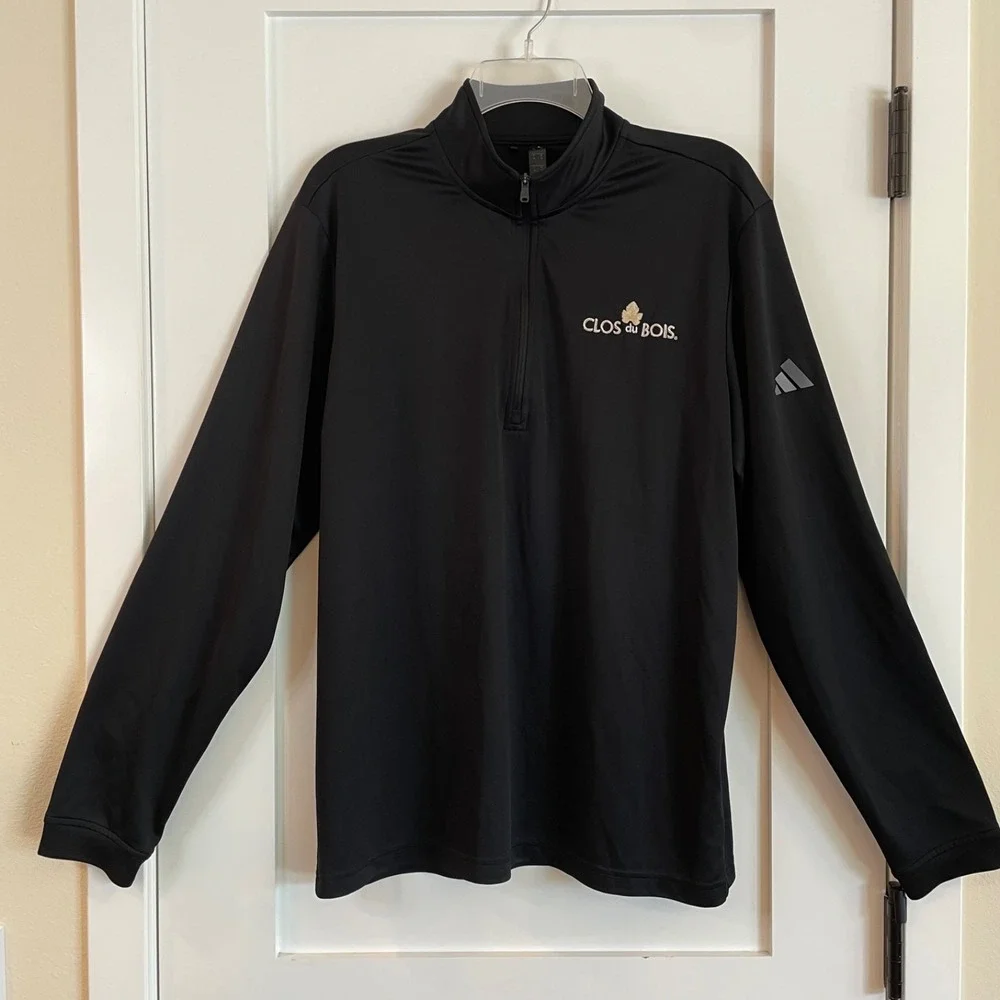 ADIDAS GOLF Womens LS 1/4 Zip Polo Shirt‎ Top Black M Tennis Pickleball Athletic